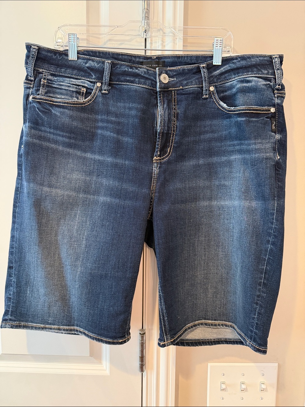 Silver Jeans Dark Blue Denim Jean Shorts
